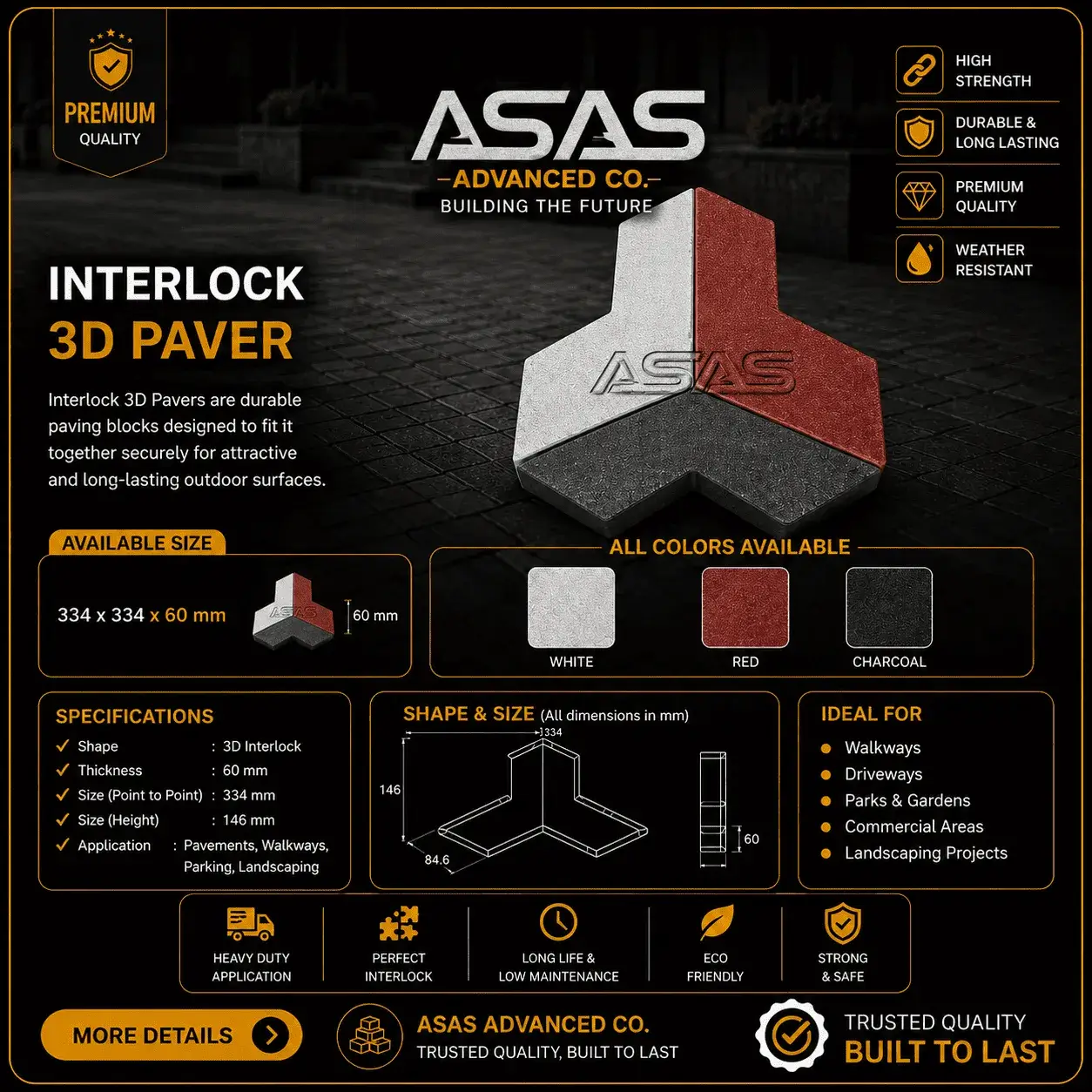 ASAS Advanced Co concrete block production factory in Saudi Arabia